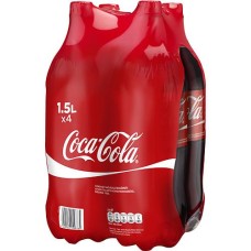 Coca Cola 1,5 Liter Pet Fles Pak 4x Stuks Duits